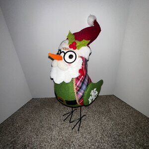 Holiday Time Large 18” Felt Bird BEARD & GLASSES green Christmas Decor Walmart